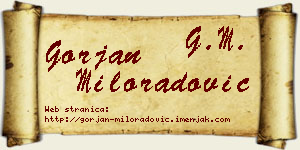 Gorjan Miloradović vizit kartica
